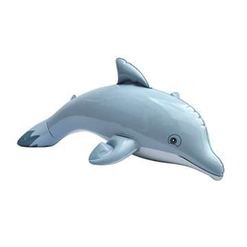 Jet Creations Inflatable Aquatic Animal Dolphin, Pack of 4, 20 inch Long, Pool Toys, Photo Prop, Theme Party Centerpiece, VBS, Decoration, Hanger (2) per Flipper
