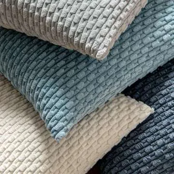 MIULEE Soft Corduroy Decorative Pillow Covers Set of 2