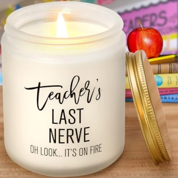 Teacher Gifts - Teacher’s Last Nerve Candle - Unique Christmas Gifts for Women Her Adults - Person...