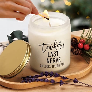 Relaxing Teacher’s Last Nerve Candle Gift for Educators