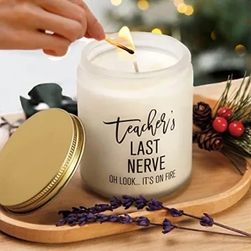 Relaxing Teacher’s Last Nerve Candle Gift for Educators