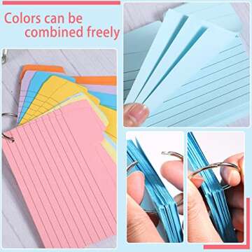 400 Pcs Colored Index Cards for Learning and Organizing