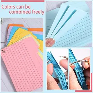 400 Pcs Colored Index Cards for Learning and Organizing