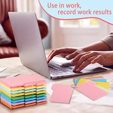 400 Pcs Colored Index Cards for Learning and Organizing