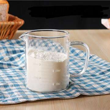 Borosilicate Glass Measuring Cup with Spout 350ml Clear