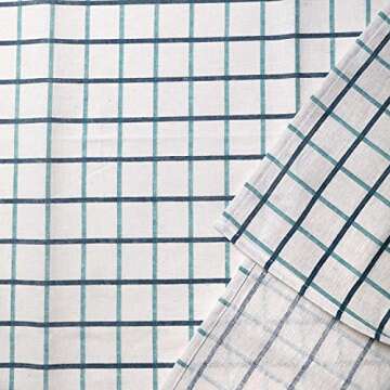 YiHomer Pastoral Round Tablecloth - 60 Inch Dia. - Linen Fabric Table Cloth - Washable Table Cover w...