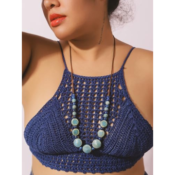 Unique MINACHI Boho Ceramic Beads Necklace for Women