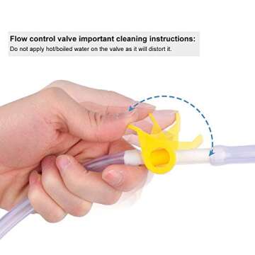 Enema Kit Replacement Part Silicone Enema Hose Colon Cleansing Accessories, Include Tubing, Tips, Connectors, Non-Return Valve, Stopcock Tap, Clamp and Hook