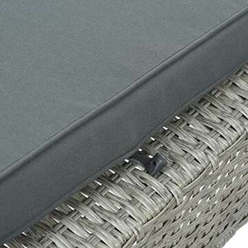 Daxue Bar Stools Set of 5 Pieces Outdoor Patio Furniture Set Outdoor Dining Table and Chairs Set with Slatted Square Tabletop, Gray Rattan Chair Set PE Wicker Sectional Sofa Set for Backyard, Gray