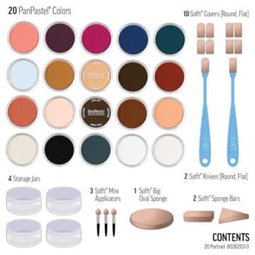 PanPastel Artist Pastels by GOLDEN - 20 Color Professional Portrait Set