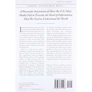 Manufacturing Consent Book on Media Influence by Herman Chomsky