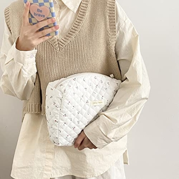 Dalulu Cute Makeup Bag for Women & Girls, Aesthetic Organizer