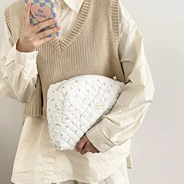 Dalulu Cute Makeup Bag for Women & Girls, Aesthetic Organizer