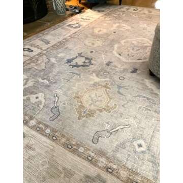 Modern Oushak Runner Rug - Vintage Inspired & Washable for Any Room