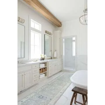 Modern Oushak Vintage Runner Rug - Soft Pastel Elegance