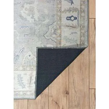 Modern Oushak Vintage Runner Rug - Soft Pastel Elegance