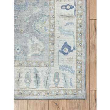 Modern Oushak Vintage Runner Rug - Soft Pastel Elegance