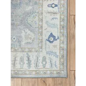 Modern Oushak Vintage Runner Rug - Soft Pastel Elegance