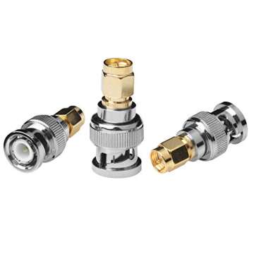 TJMD SMA to BNC Kits 3 Sets RF Coaxial Adapter Male Female Coax Connector 12 Pcs