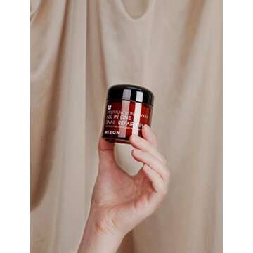 MIZON All in One Snail Repair Cream Snail Mucin with 12 Natural Extracts Korean Recovery Cream for Fine Line & Blemish Care (2.53 Fl Oz Pack of 1)