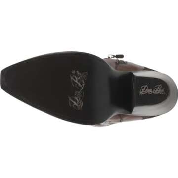 Dan Post Womens Seductress Embroidered Snip Toe Zippered Dress Boots Over the Knee High Heel 3" & Up - Brown - Size 8 M