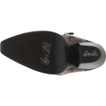 Dan Post Womens Seductress Embroidered Snip Toe Zippered Dress Boots Over the Knee High Heel 3" & Up - Brown - Size 8 M