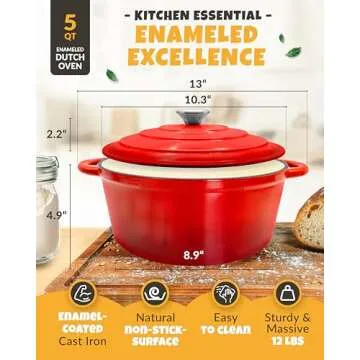 CRUSTLOVE Dutch Oven for Artisan Bread Baking - Complete Kit