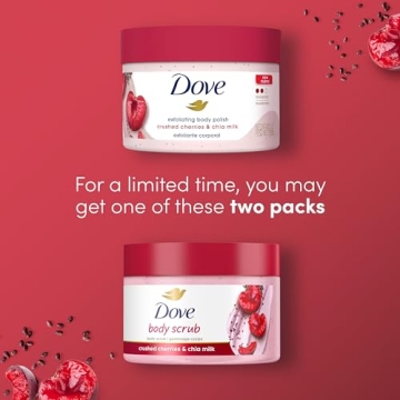 Dove Crushed Cherries Exfoliating Body Polish for Soft Skin