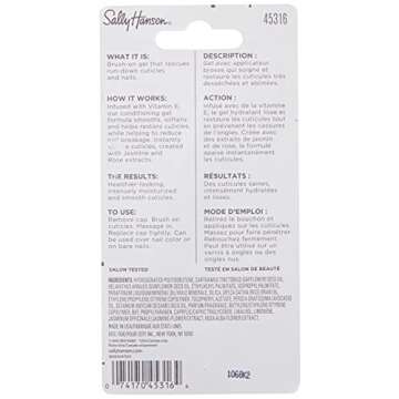 Sally Hansen Cuticle Rehab™, Moisturizing Treatment, Hydrates Nails and Cuticles, Reduces Breakage, Includes Jasmine, Rose and Vitamin E
