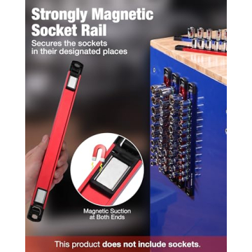 WORKPRO Magnetic Socket Organizer Set for Tool Boxes