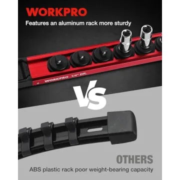 WORKPRO Magnetic Socket Organizer Set for Tool Boxes