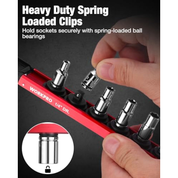 WORKPRO Magnetic Socket Organizer Set for Tool Boxes