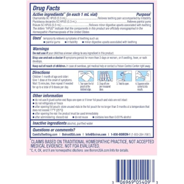 Boiron Camilia Teething Drops Natural Relief for Babies