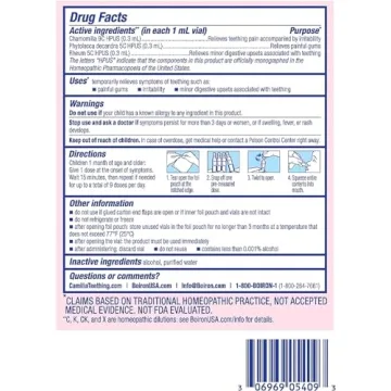 Boiron Camilia Teething Drops Natural Relief for Babies