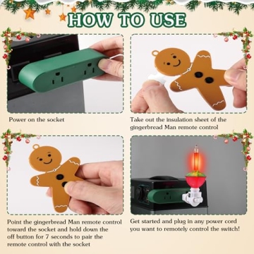 Enhon Wireless Remote Switch for Christmas Lights