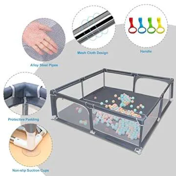 Spacious Baby Playpen with Safety Features for Toddlers