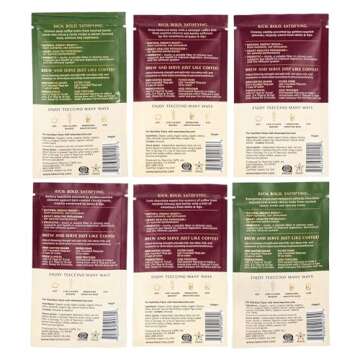Teeccino Herbal Coffee Sampler - 6 x 30g Trial Size Chicory Coffee Alternatives - French Roast, Vani...