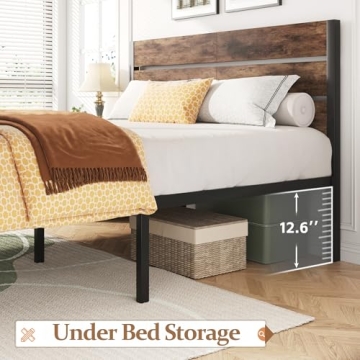 Sturdy Lifezone Queen Bed Frame with Stylish Design