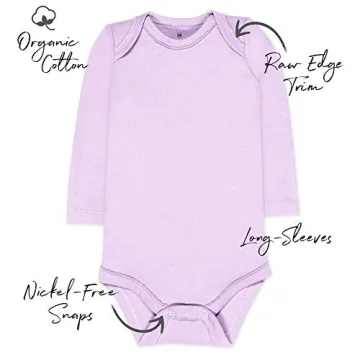 HonestBaby 10-Pack Organic Cotton Bodysuits for Infants