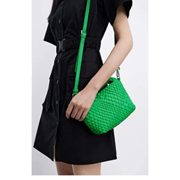 Women Woven Tote Small Crossbody Bag with Adjustable Strap