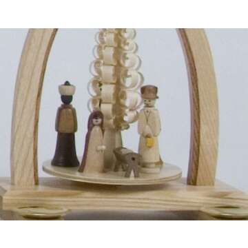 Rusepin German Christmas Pyramid Nativity Scene - 25cm