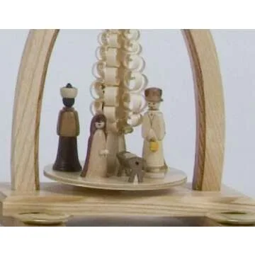 Rusepin German Christmas Pyramid Nativity Scene - 25cm