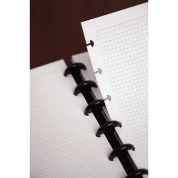 TUL Custom Note-Taking System Discbound Refill Pages, 5.5" x 8.5", Junior Size, Graph Ruled, 100 Pag...