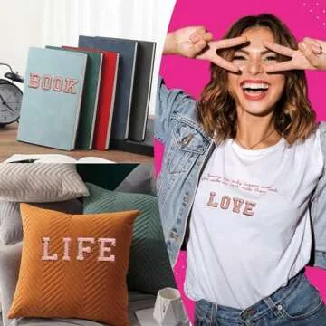 Vibrant 52 Pieces Pink Chenille Letter Patches for DIY