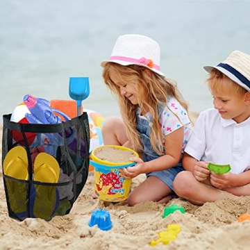 Yunaeduo Beach Bag - Extra Large Mesh Tote with Pockets