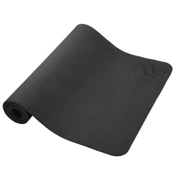 Clever Yoga Mat BetterGrip Eco-Friendly Recyclable Non-Slip and Durable TPE 6mm or 1/4" Thick - (Bla...