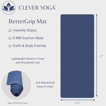 Clever Yoga Mat BetterGrip Eco-Friendly Non-Slip Durable