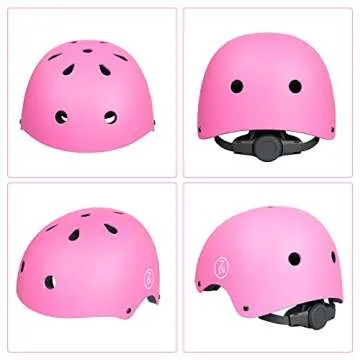 67i Bike Helmet Skateboard Helmet Adult Bike Helmet Skate Helmet Bicycle Helmet Men Women Scooter Helmet for Multi-Sports Bicycle Scooter Inline Roller Skate Rollerblading Cycling (Pink)