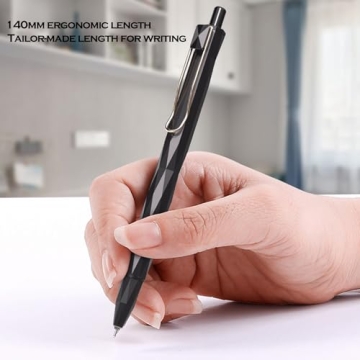 DUNBONG Retractable 0.5mm Gel Pens - Box of 6 Stylish Pens