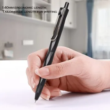 DUNBONG Retractable 0.5mm Gel Pens - Box of 6 Stylish Pens